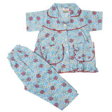 Girls Half Sleeves Sleeping Suit - Sky Blue, Kids, Girls Sets And Suits, Chase Value, Chase Value
