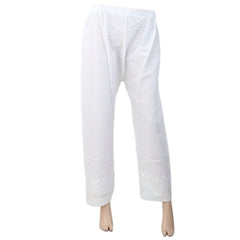 Women's Full Embroidered Trouser - White, Women, Pants & Tights, Chase Value, Chase Value