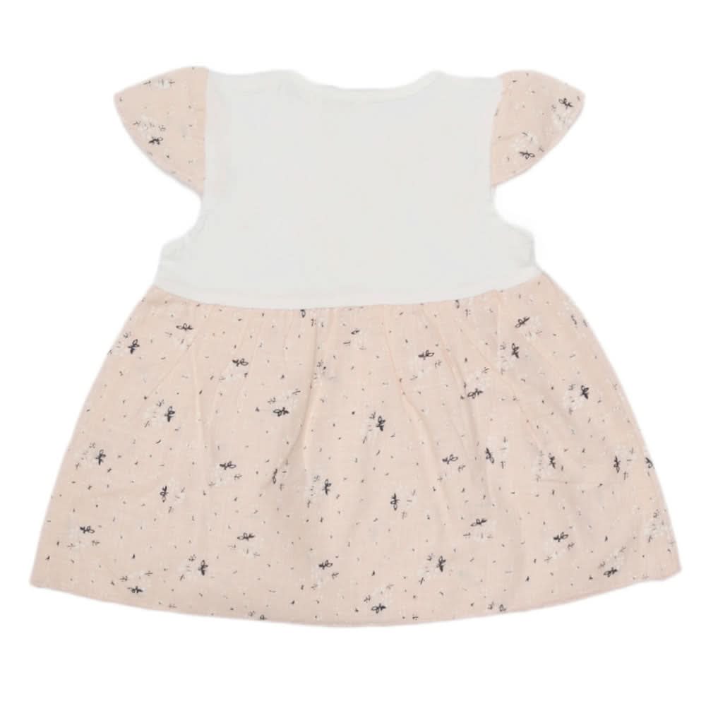 Newborn Baby Frock - Peach, Kids, NB Girls Frocks, Chase Value, Chase Value