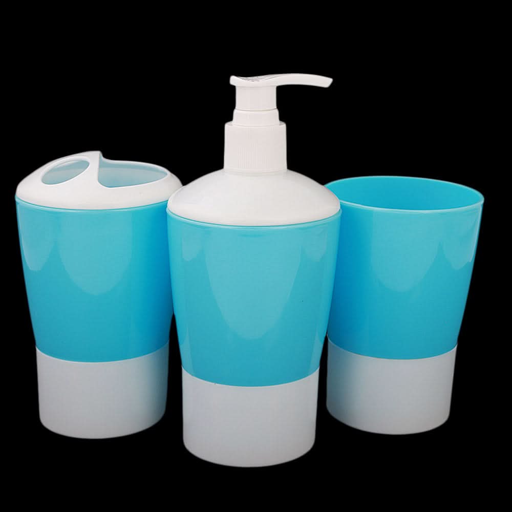 Bathroom Toiletries Set 3 Pcs - Blue, Home & Lifestyle, Storage Boxes, Chase Value, Chase Value