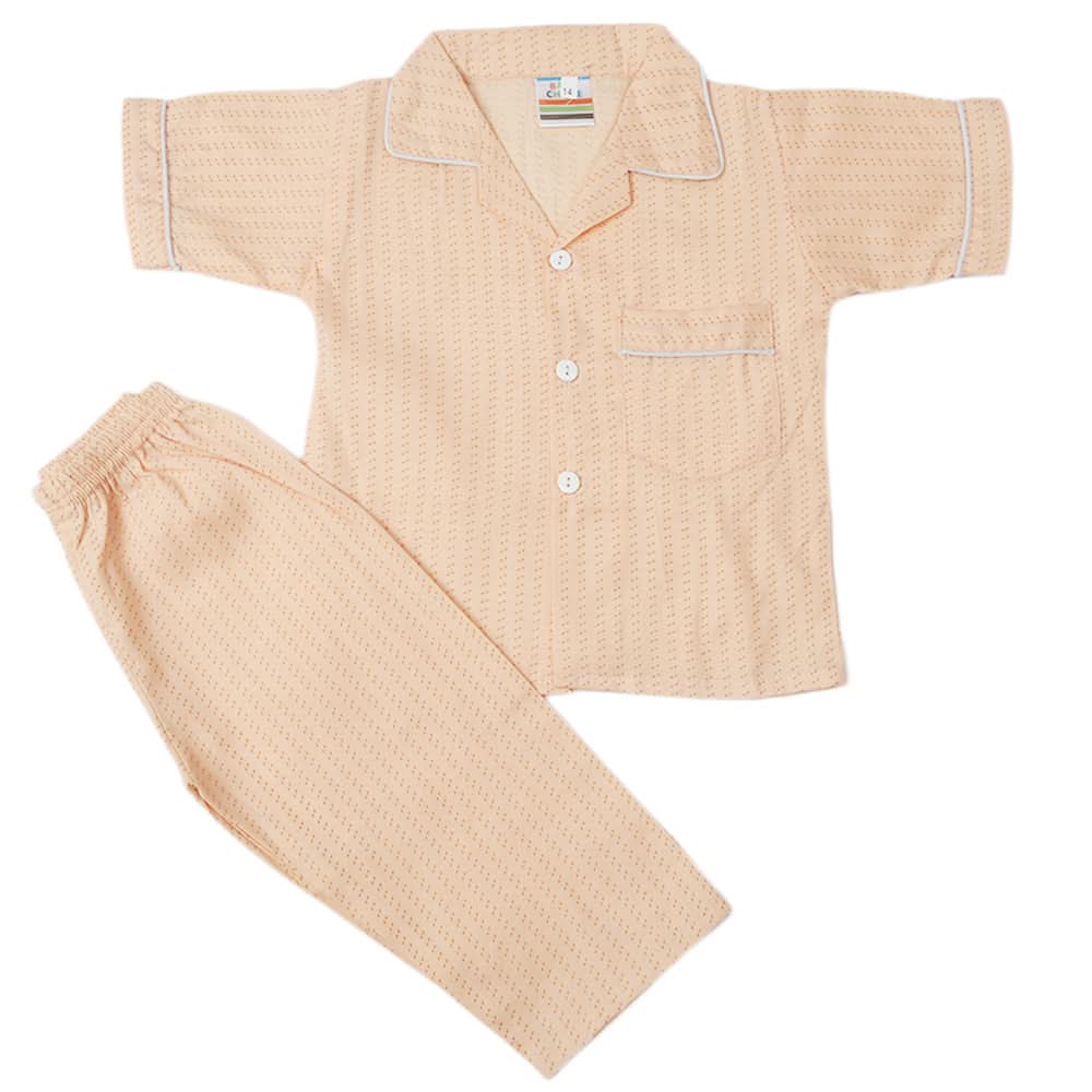 Boys Half Sleeves Sleeping Suit - Orange-Peach, Kids, Boys Sets And Suits, Chase Value, Chase Value
