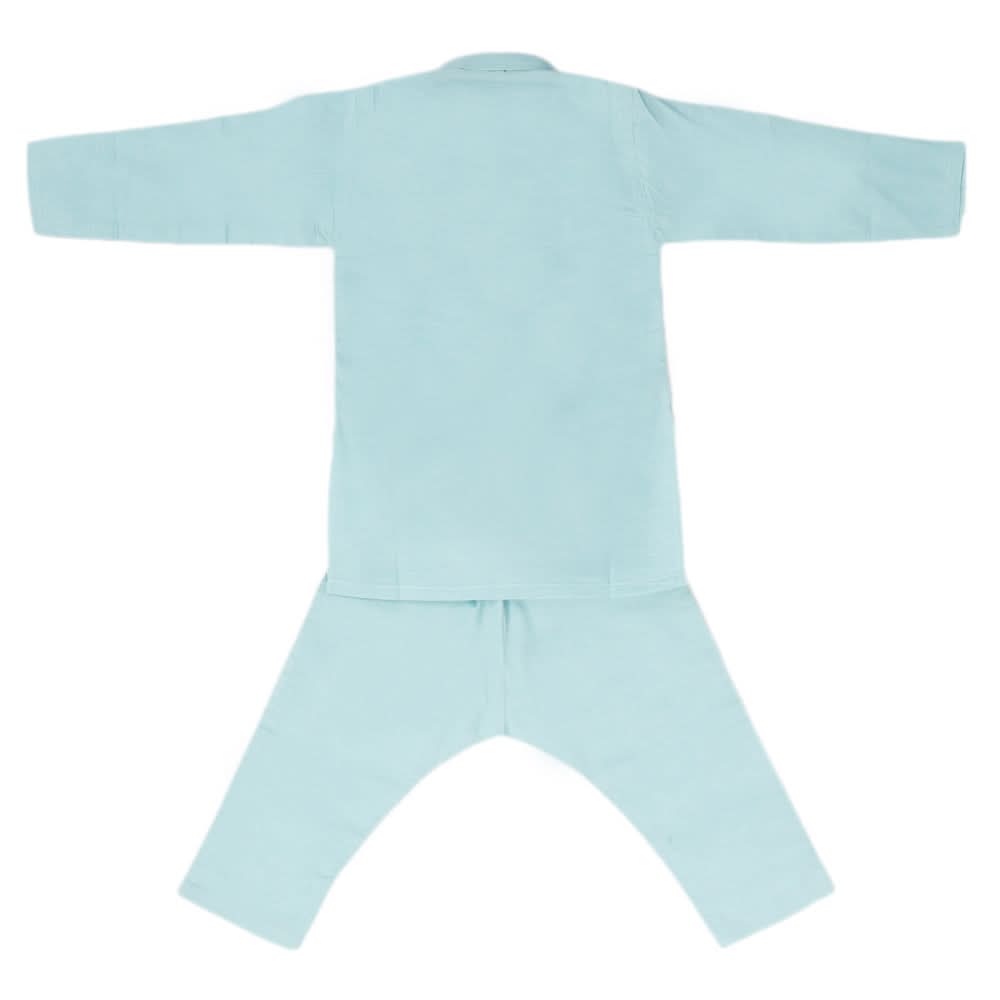 Boys Embroidered Kurta Pajama - Cyan, Kids, Boys Shalwar Kameez, Chase Value, Chase Value