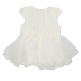 Newborn Girls Fancy Half Sleeves Net Frock - White, Kids, NB Girls Frocks, Chase Value, Chase Value