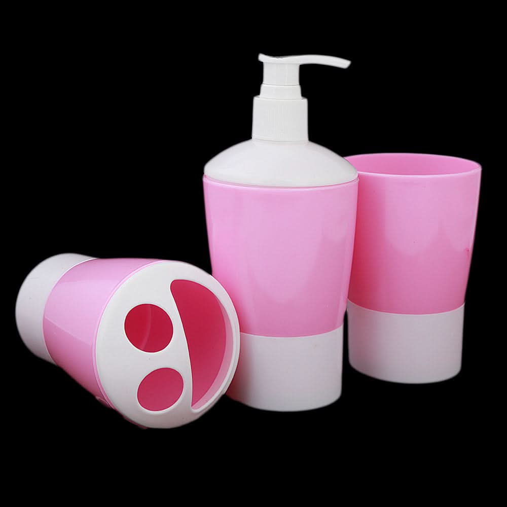 Bathroom Toiletries Set 3 Pcs - Pink, Home & Lifestyle, Storage Boxes, Chase Value, Chase Value