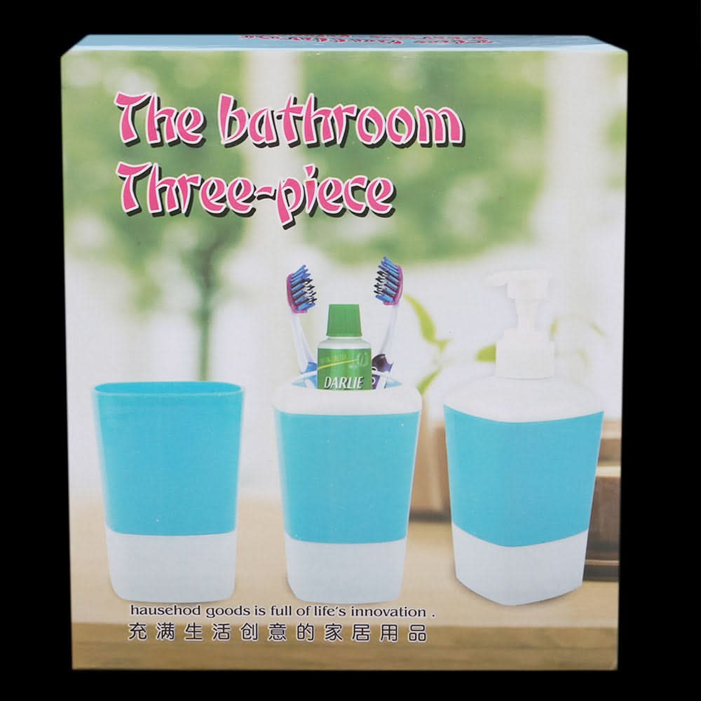Bathroom Toiletries Set 3 Pcs - Green, Home & Lifestyle, Storage Boxes, Chase Value, Chase Value