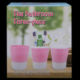 Bathroom Toiletries Set 3 Pcs - Pink, Home & Lifestyle, Storage Boxes, Chase Value, Chase Value