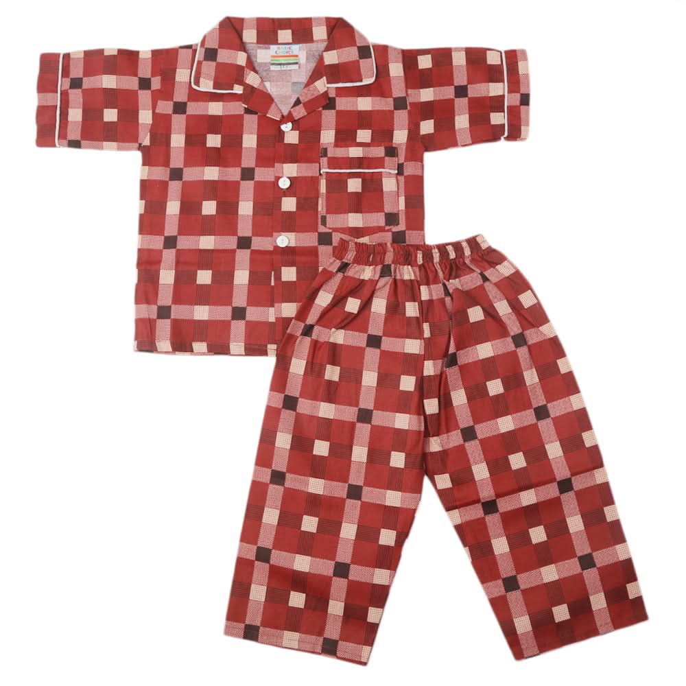 Boys Half Sleeves Sleeping Suit - Garnet, Kids, Boys Sets And Suits, Chase Value, Chase Value