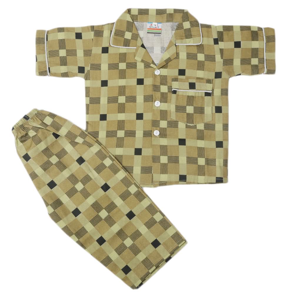 Boys Half Sleeves Sleeping Suit - Moss Green, Kids, Boys Sets And Suits, Chase Value, Chase Value