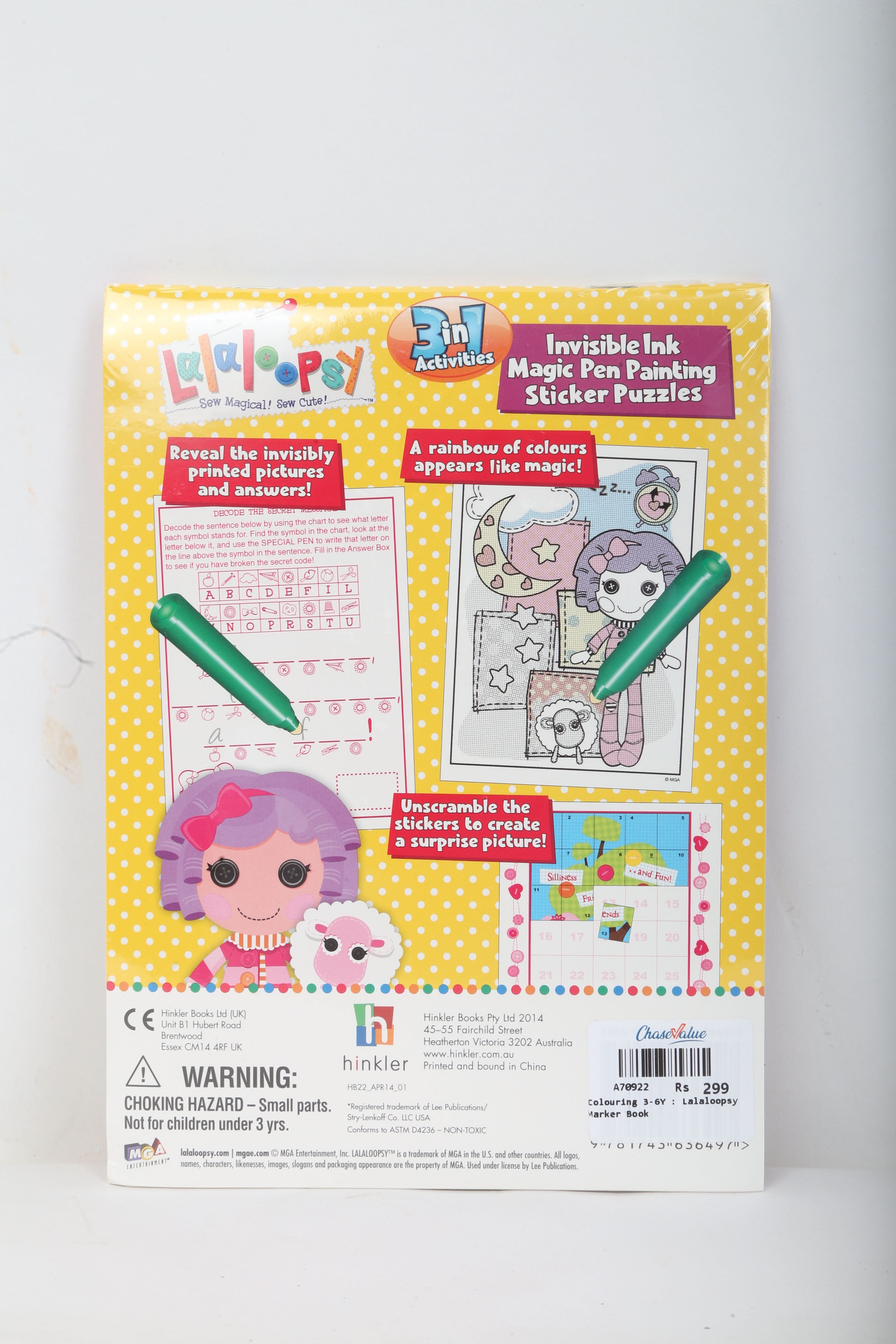 Lalaloopsy Marker Book, Kids, Kids Colouring Books, 3 to 6 Years, Chase Value