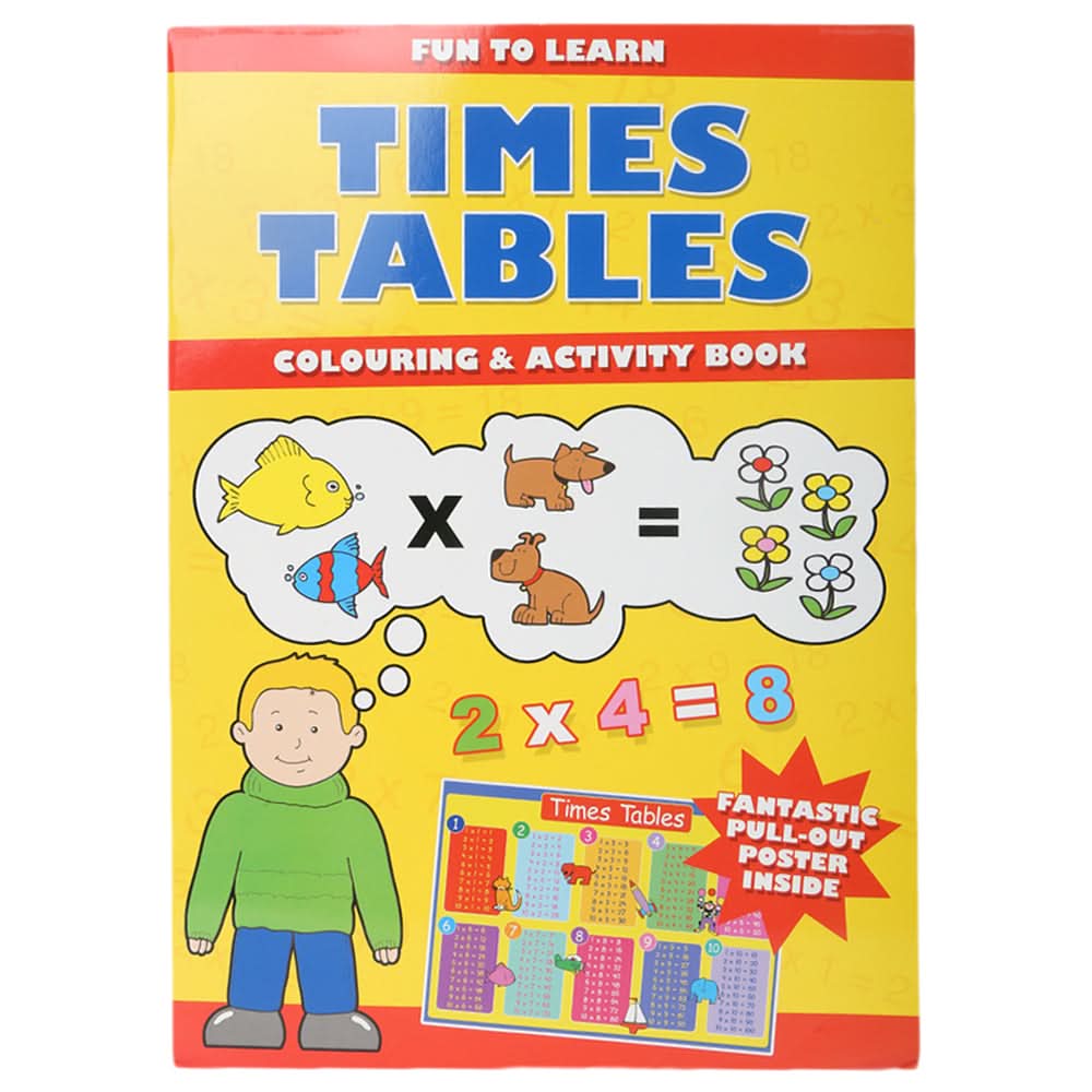 Times Tables Book, Kids, Kids Colouring Books, 3 to 6 Years, Chase Value