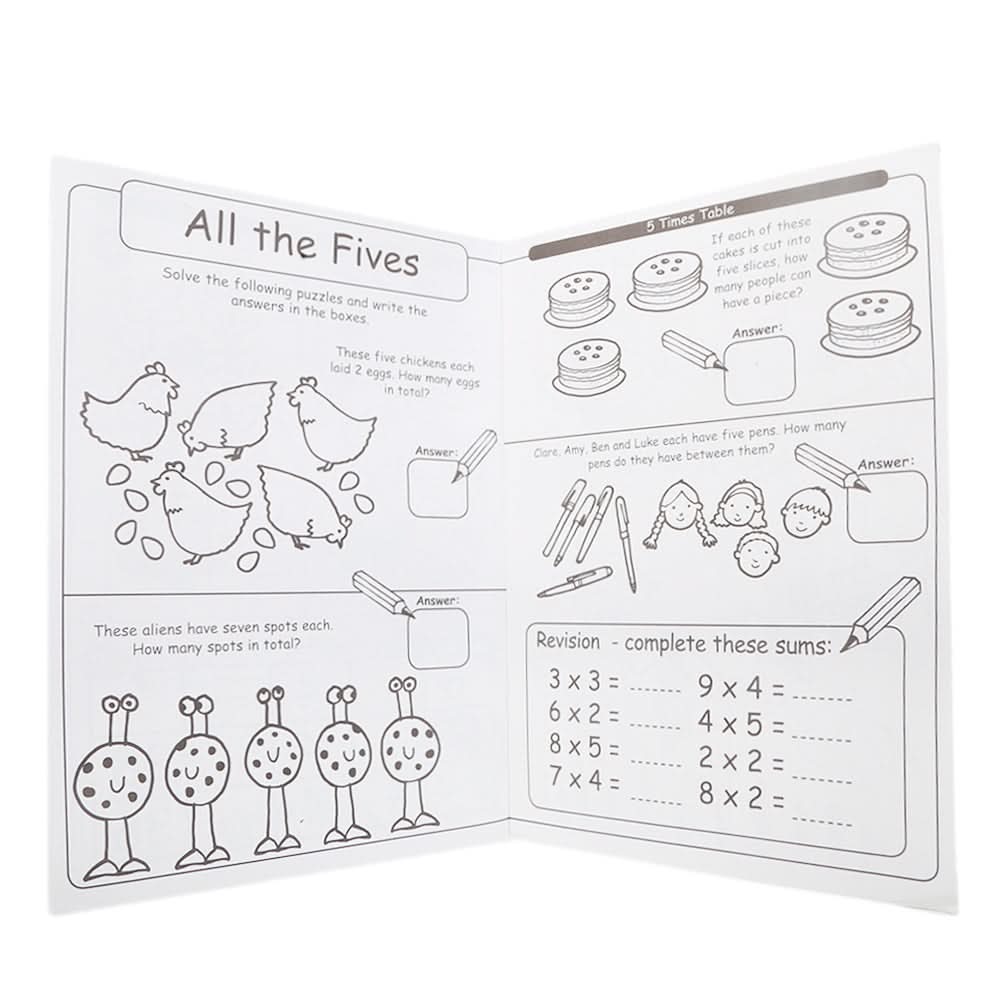 Times Tables Book, Kids, Kids Colouring Books, 3 to 6 Years, Chase Value