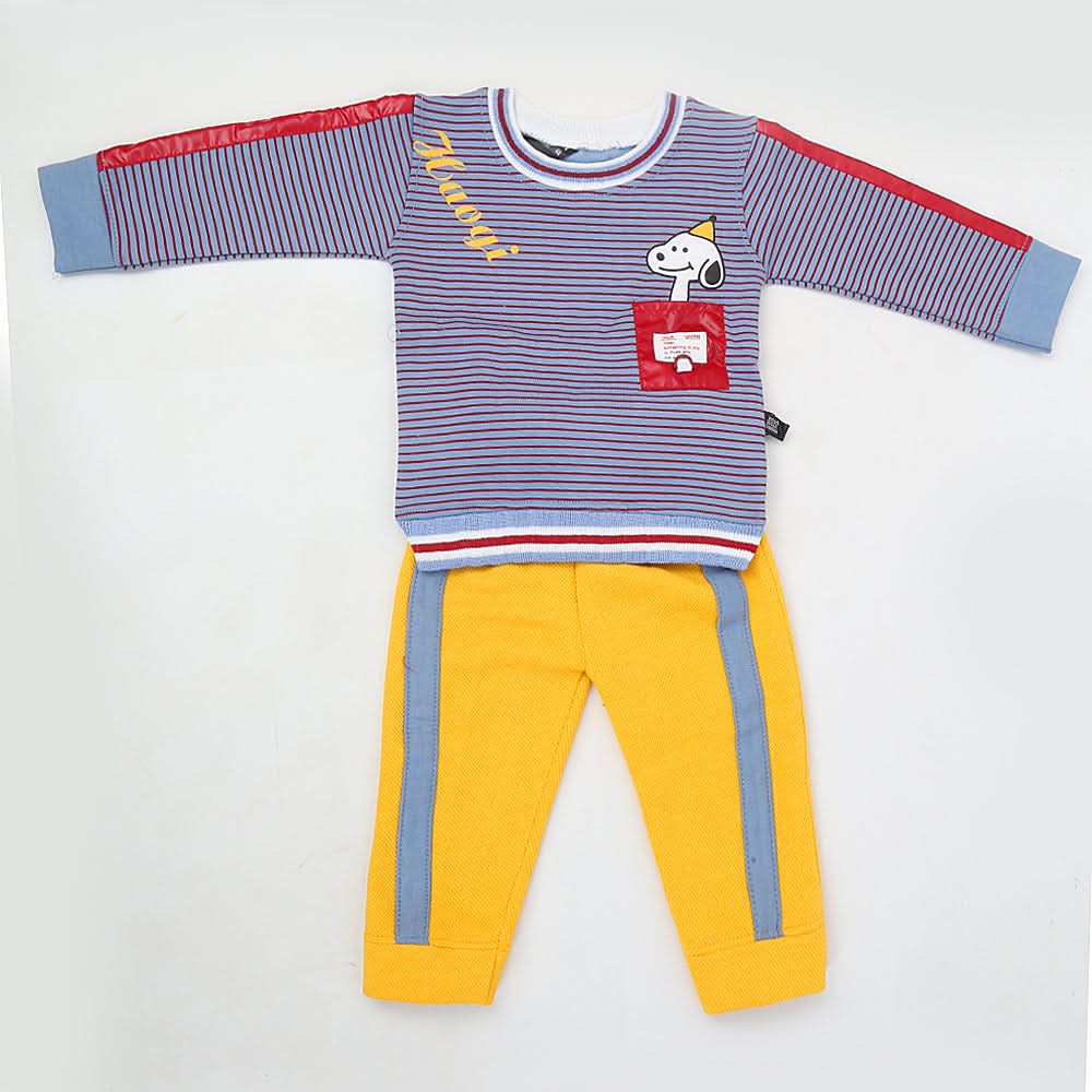 Boys Full Sleeves Fleece Suit - Purple, Kids, Boys Sets And Suits, Chase Value, Chase Value