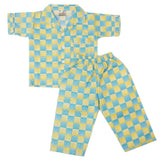 Boys Half Sleeves Sleeping Suit - Blue & Yellow, Kids, Boys Sets And Suits, Chase Value, Chase Value