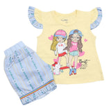 Newborns Girls Half Sleeves Suits - Yellow, Kids, New Born Girls Sets And Suits, Chase Value, Chase Value