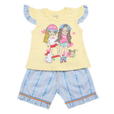 Newborns Girls Half Sleeves Suits - Yellow, Kids, New Born Girls Sets And Suits, Chase Value, Chase Value