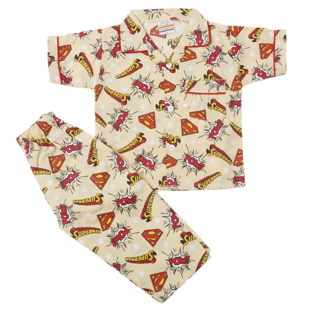 Boys Half Sleeves Sleeping Suit - Yellow, Kids, Boys Sets And Suits, Chase Value, Chase Value