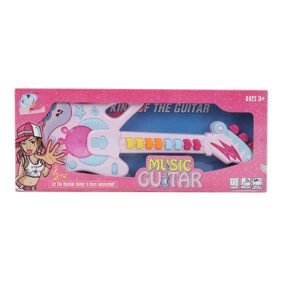 Cartoon Guitar 07917-661f - Pink, Kids, Musical Toys, Chase Value, Chase Value