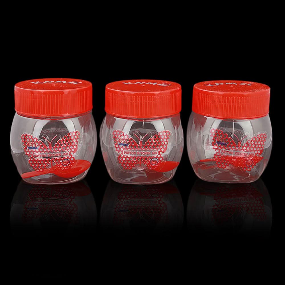 Spice Jar 3 Pcs - Red, Home & Lifestyle, Storage Boxes, Chase Value, Chase Value