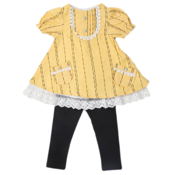Newborns Girls Half Sleeves Suits - Yellow, Kids, Newborn Girls Sets And Suits, Chase Value, Chase Value