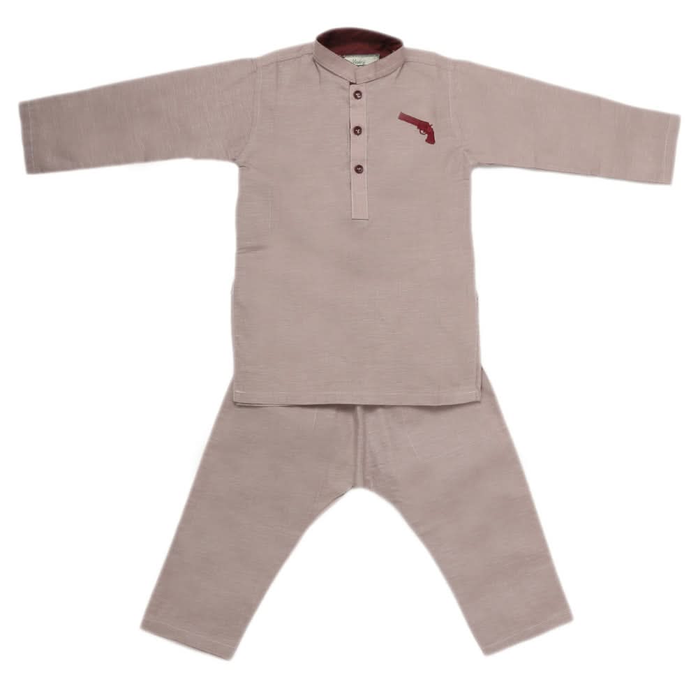 Boys Embroidered Kurta Pajama - Light Purple, Kids, Boys Shalwar Kameez, Chase Value, Chase Value