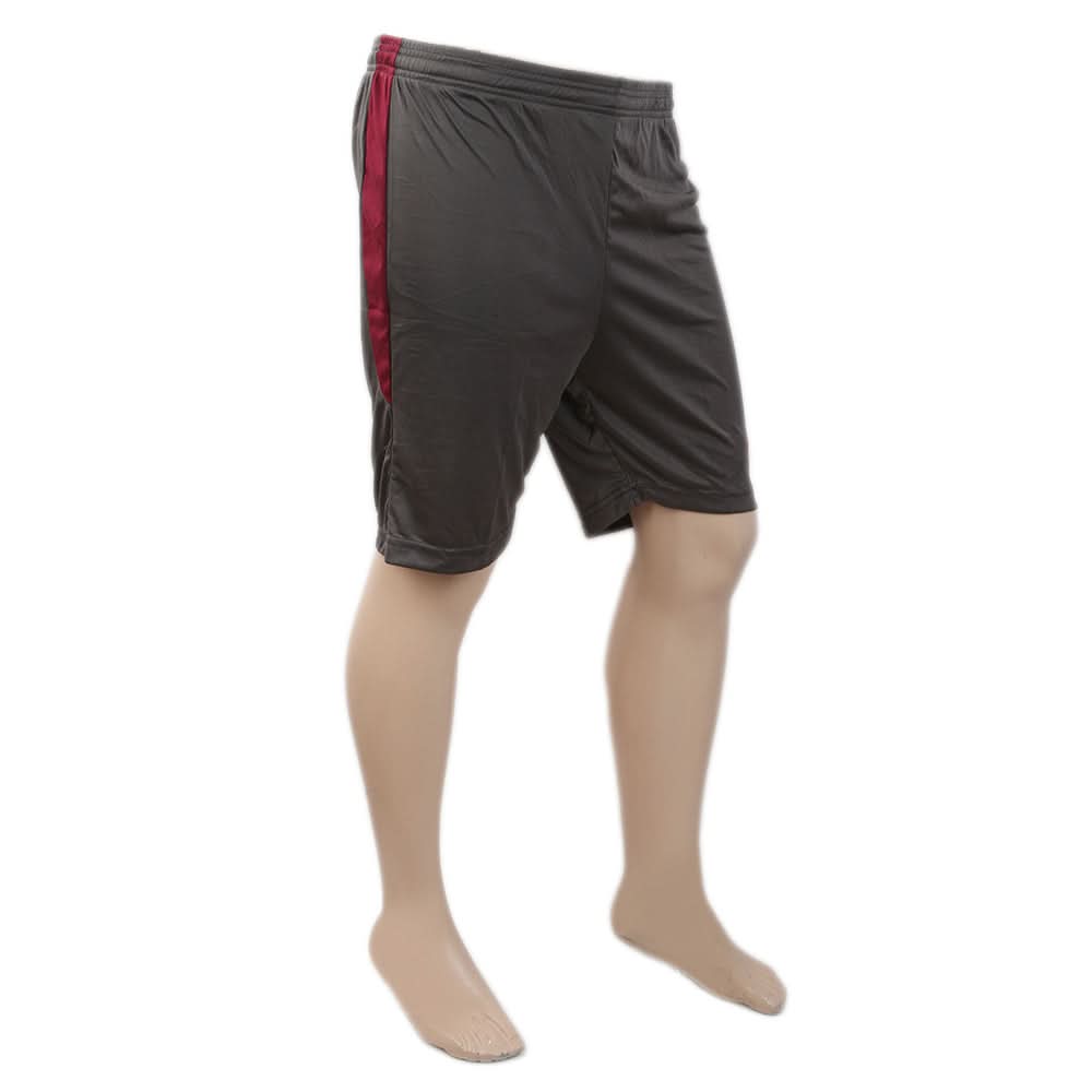 Men's Polyester Short - Grey & Maroon, Men, Shorts, Chase Value, Chase Value