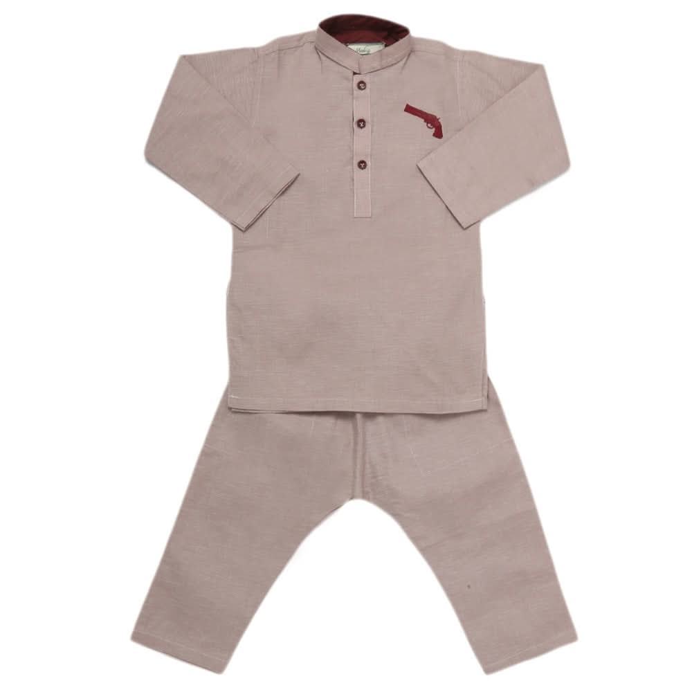 Boys Embroidered Kurta Pajama - Light Purple, Kids, Boys Shalwar Kameez, Chase Value, Chase Value