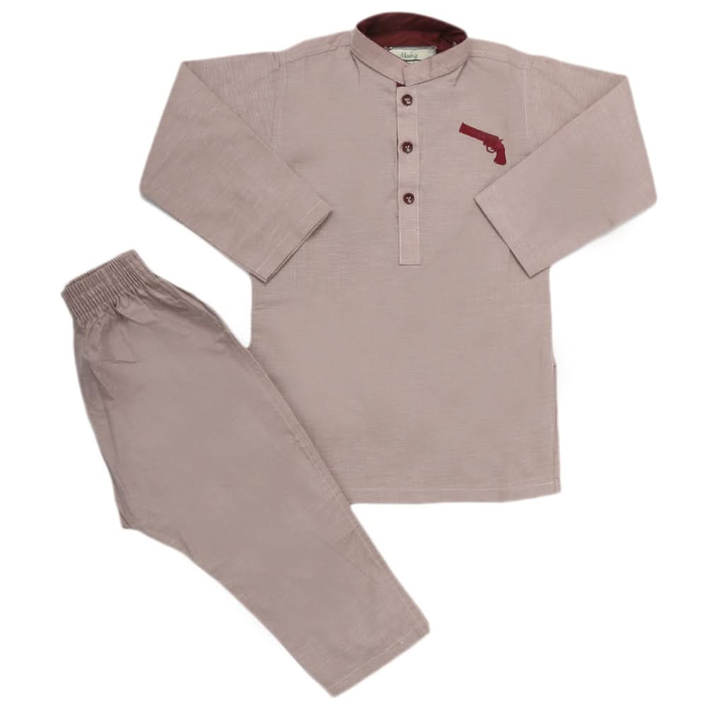 Boys Embroidered Kurta Pajama - Light Purple, Kids, Boys Shalwar Kameez, Chase Value, Chase Value
