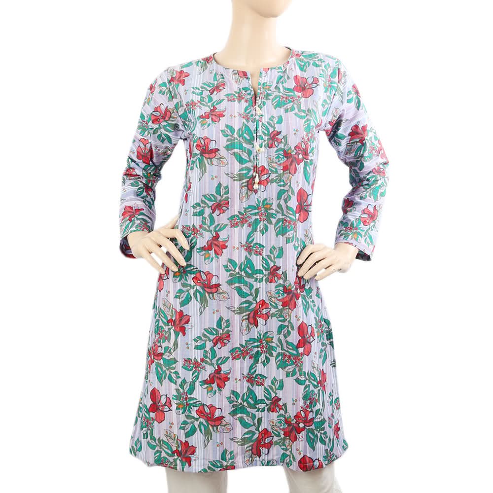 Women's Printed Kurti - Purple, Women Ready Kurtis, Chase Value, Chase Value