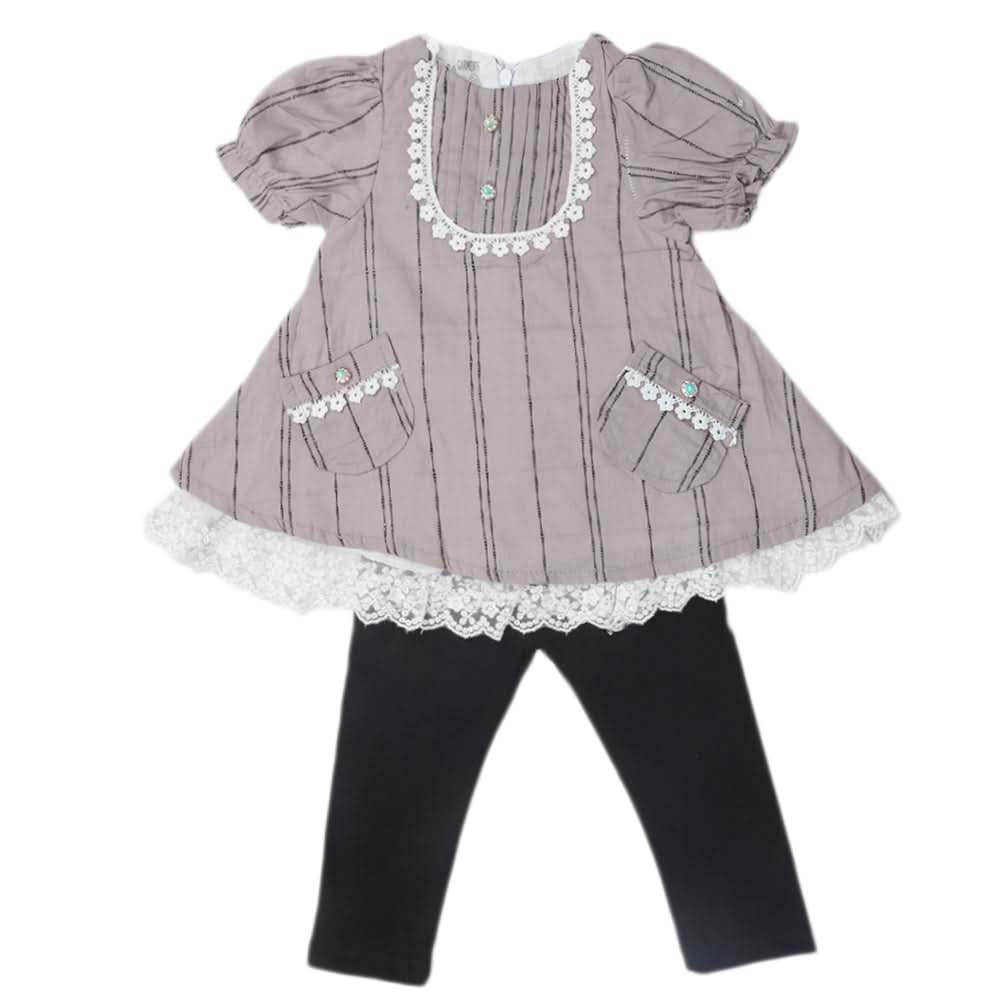 Newborns Girls Half Sleeves Suits - Grey, Kids, Newborn Girls Sets And Suits, Chase Value, Chase Value
