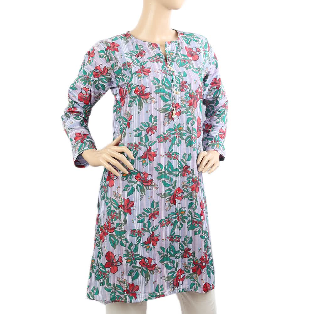 Women's Printed Kurti - Purple, Women Ready Kurtis, Chase Value, Chase Value