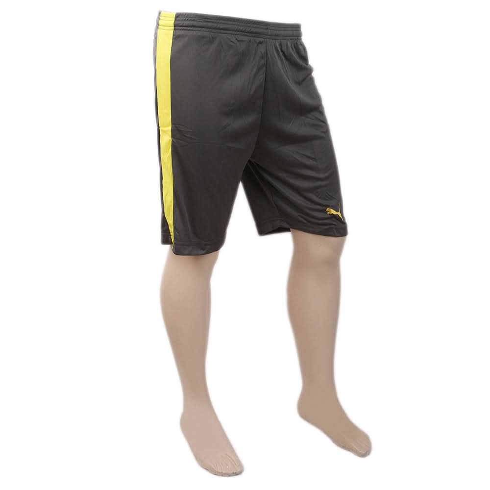 Men's Fancy Polyester Short - Grey & Yellow, Men, Shorts, Chase Value, Chase Value