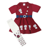 Girls Tights Suit - Maroon, Kids, Girls Sets And Suits, Chase Value, Chase Value