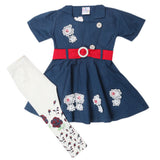 Girls Tights Suit - Steel Blue, Kids, Girls Sets And Suits, Chase Value, Chase Value