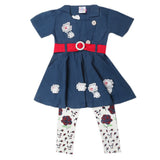 Girls Tights Suit - Steel Blue, Kids, Girls Sets And Suits, Chase Value, Chase Value