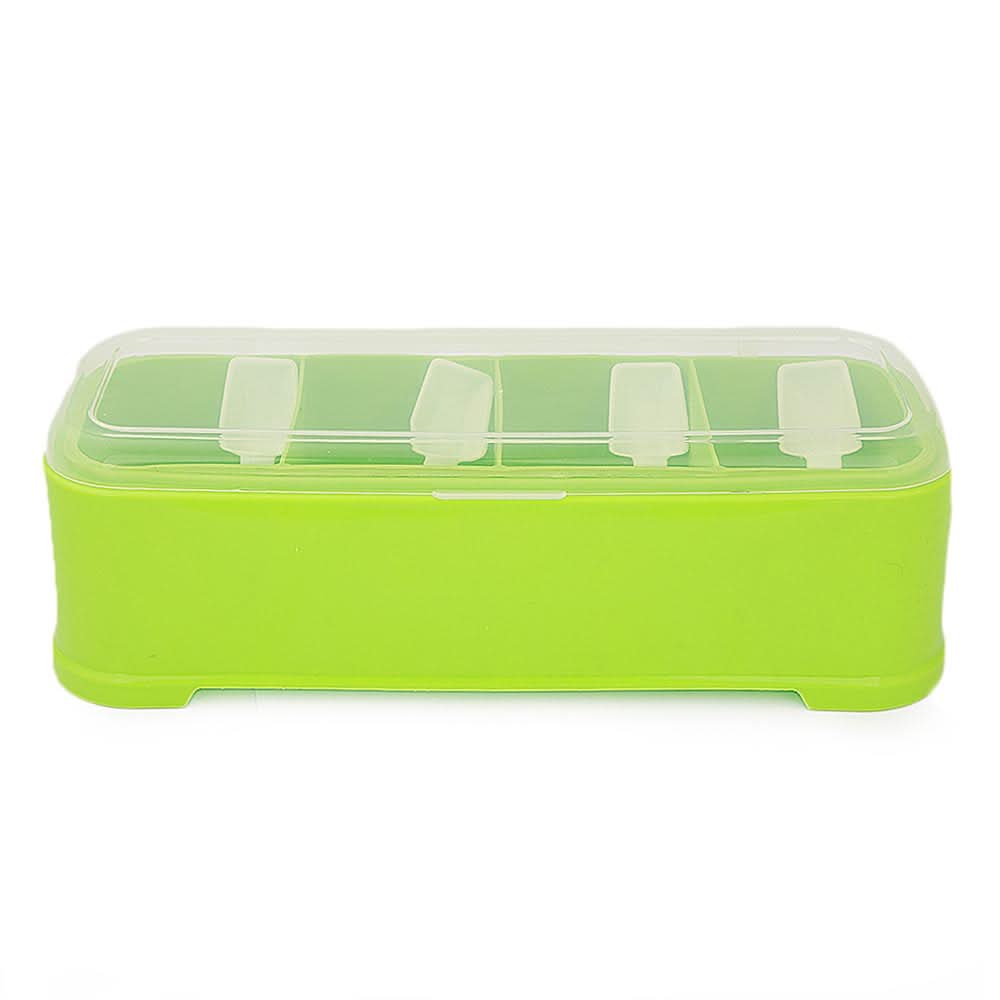 Spice Box  With Spoon - Green, Home & Lifestyle, Storage Boxes, Chase Value, Chase Value