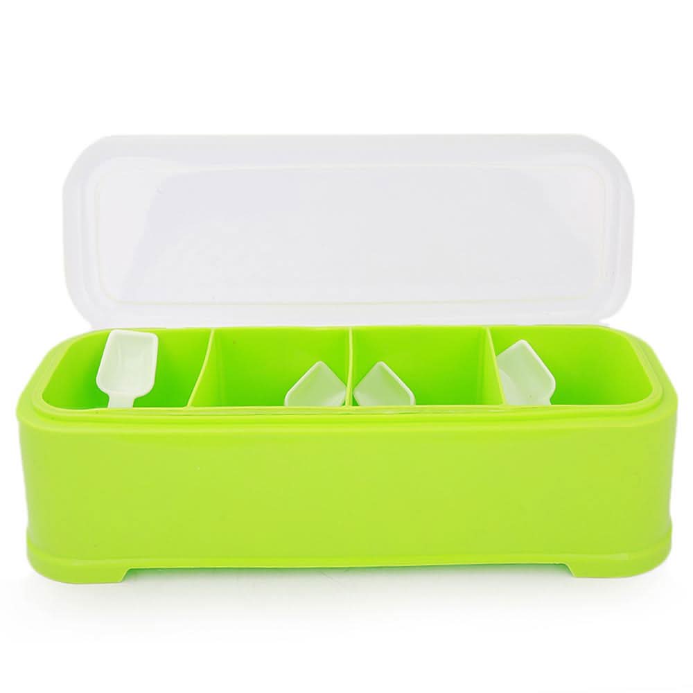 Spice Box  With Spoon - Green, Home & Lifestyle, Storage Boxes, Chase Value, Chase Value