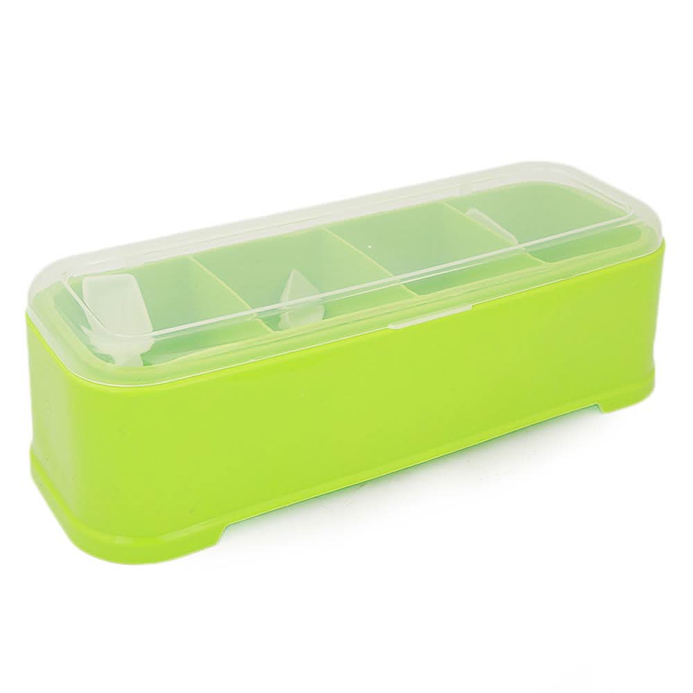 Spice Box  With Spoon - Green, Home & Lifestyle, Storage Boxes, Chase Value, Chase Value