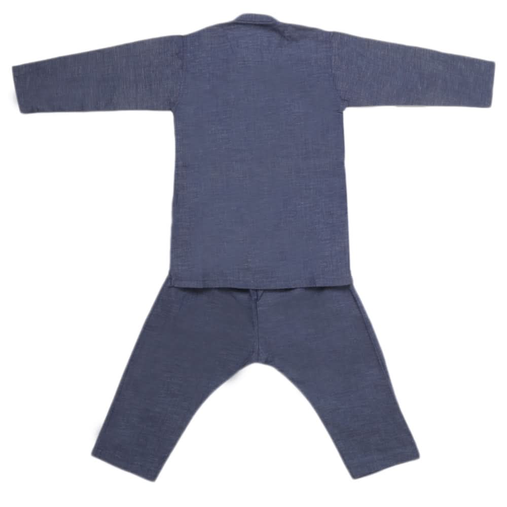 Boys Embroidered Kurta Pajama - Navy Blue, Kids, Boys Shalwar Kameez, Chase Value, Chase Value