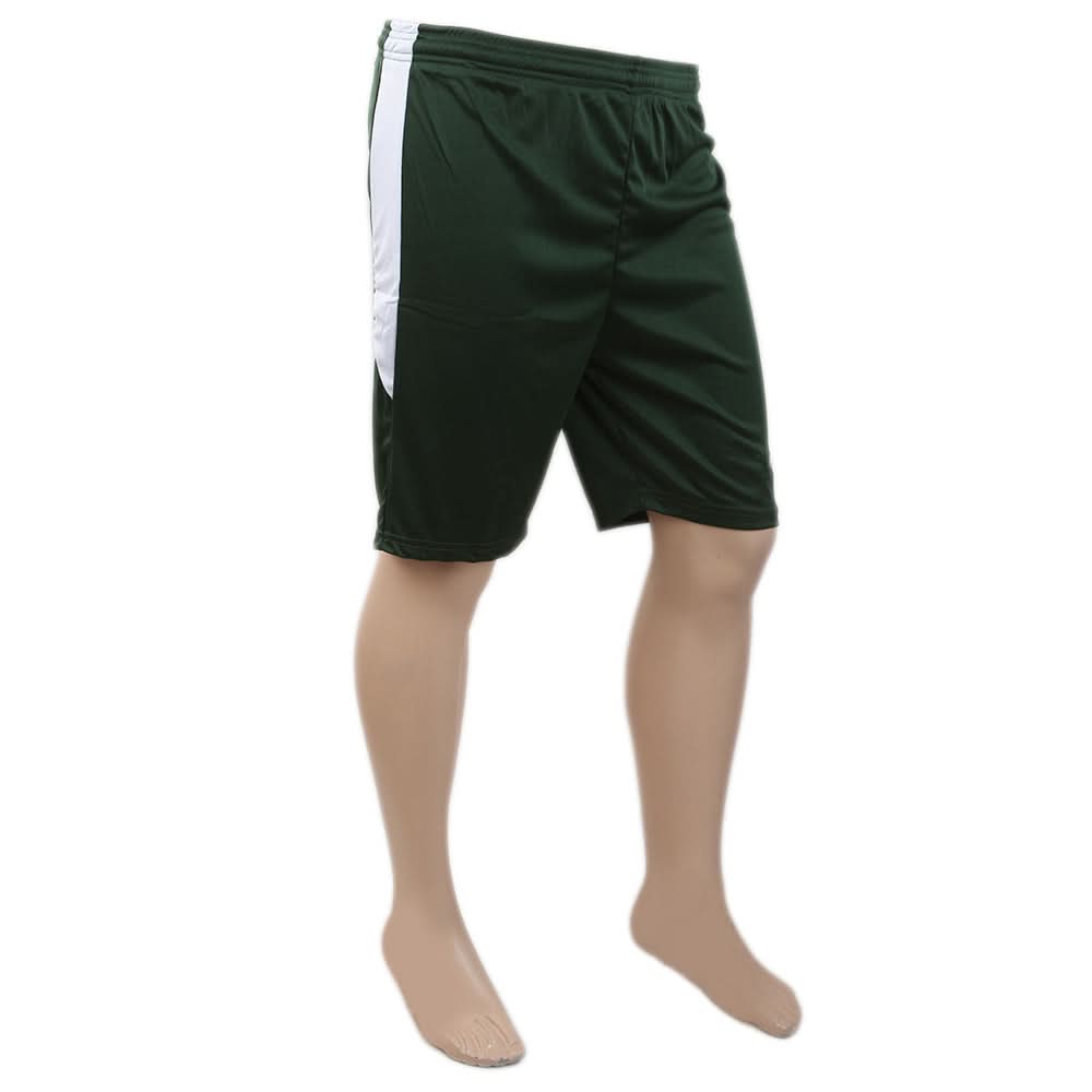 Men's Polyester Short - Green & White, Men, Shorts, Chase Value, Chase Value