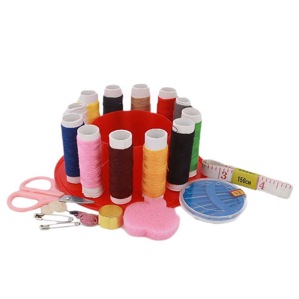 Sewing Box With Sewing Accessories - Red, Home & Decor, Chase Value, Chase Value