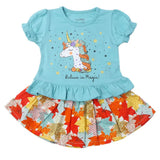 Newborns Girls Half Sleeves Suits - Sea Blue, Kids, New Born Girls Sets And Suits, Chase Value, Chase Value