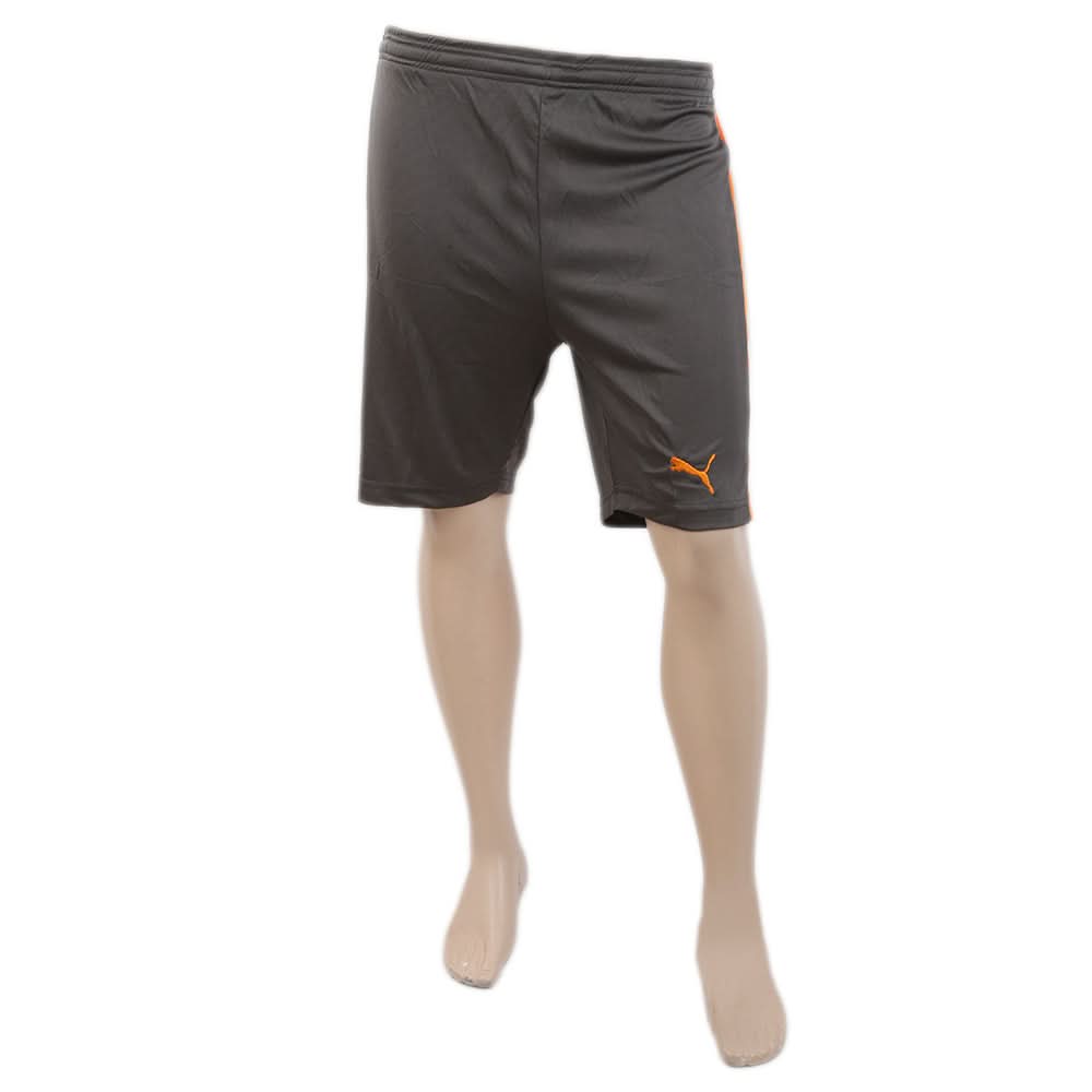Men's Fancy Polyester Short - Grey & Orange, Men, Shorts, Chase Value, Chase Value