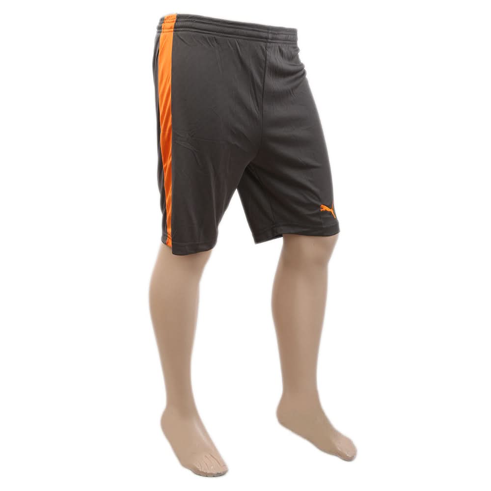Men's Fancy Polyester Short - Grey & Orange, Men, Shorts, Chase Value, Chase Value