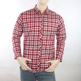 Men's Casual Check Shirt - Maroon, Men, Shirts, Chase Value, Chase Value