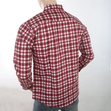 Men's Casual Check Shirt - Maroon, Men, Shirts, Chase Value, Chase Value