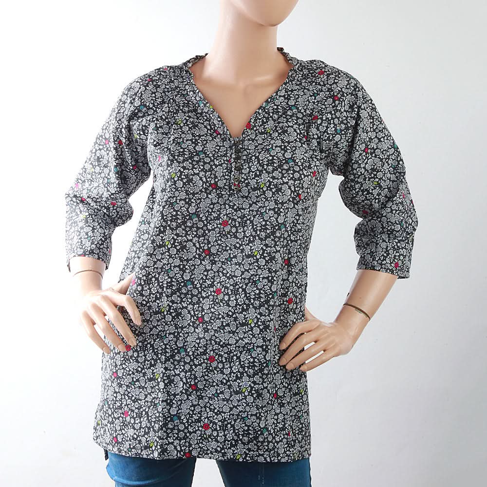 Women's Printed Top - Black, Women, T-Shirts And Tops, Chase Value, Chase Value