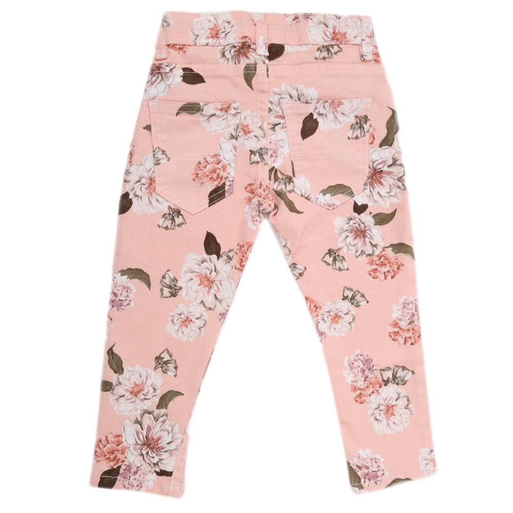 Girls Cotton Printed Pant - Peach, Kids, Girls Pants And Capri, Chase Value, Chase Value