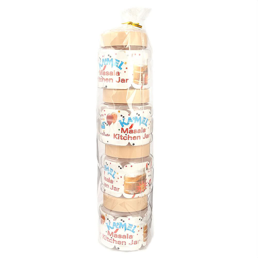 Spice Jar 4 Pcs - Fawn, Home & Lifestyle, Storage Boxes, Chase Value, Chase Value