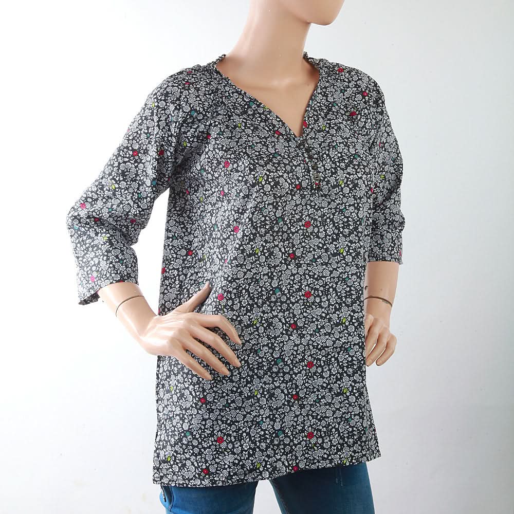 Women's Printed Top - Black, Women, T-Shirts And Tops, Chase Value, Chase Value