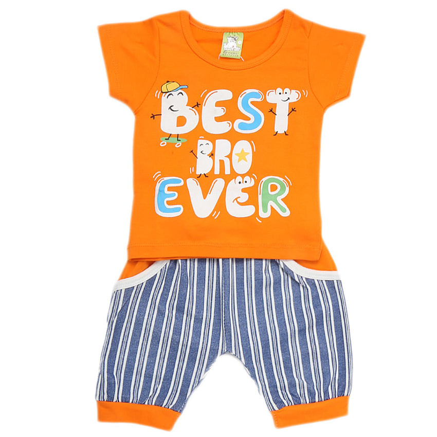 Newborn Boys Half Sleeves Suit - Orange, Kids, NB Boys Sets And Suits, Chase Value, Chase Value